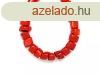 Korall szinezett korong piros 10-14x6-9mm