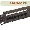 Cat.5E UTP 24 portos patchpanel, 1U, fekete EXCEL 100-726