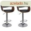 3052716 Bar Stools 2 pcs Black Bent Wood and Faux Leather (2