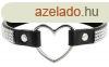 COQUETTE CHIC DESIRE - VEGAN LEATHER CHOKER WITH HEART