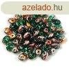 Superduo cseh prselt ktlyuk gyngy - 2.5x5mm - Emerald Ap