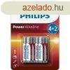 Philips LR03P6BP/10 elem power alkali aaa 6-bliszter