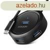 AXAGON HUE-P1C 4x USB 3.2 Gen 1 ROUND hub, micro USB tpcsat