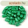 Rulla - cseh 2 lyuk veggyngy - Gold Shine Green - 3x5mm