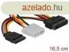 DeLock Cable Power SATA 15 pin male > Molex 4 pin female 