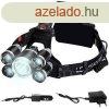 Nagy fnyerej fejlmpa 5 x T6 CREE leddel / akkumultorral