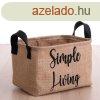 Trolkosr, Simple Living felirattal, kicsi, szvet, bzs, 