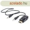 GEMBIRD Adapter HDMI - VGA + audio, F/F, fekete