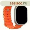 Apple Watch raszj szilikon /42/44/45/49 mm, narancssrga