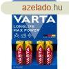 Elem AA ceruza LR06 Longlife Max Power 4 db/csomag, Varta