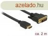 DeLock HDMI to DVI (Dual Link) (24+1) cable bidirectional 2m