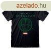 Rvid ujj pl Marvel Logo Icon Fekete Unisex MOST 31479 HE