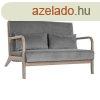 2 lses Kanap DKD Home Decor Szrke Gumifa Brsony 122 x 8