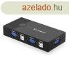 UGREEN 30357 KVM kapcsoldoboz 2-port, VGA (fekete)