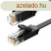 UGREEN Ethernet RJ45 lapos kbel, Cat.6, UTP, 8m (fekete)