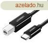 UGREEN US241 Nyomtatkbel USB-C 2.0 s USB-B, 1 m (fekete)