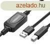 UGREEN US122 USB 2.0 A-B nyomtatkbel, 10 m (fekete)