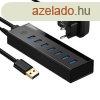 UGREEN US219 7 az 1-ben USB hub, 7x USB 3.0 (fekete)