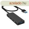 Adapter Hub 4 in 1, INVZI, MH04, 4x USB 3.0 (black)