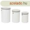 Szennyes kosr DKD Home Decor Fehr Kszlet Poliszter Bambu