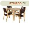 Asztal Kszlet 4 Szkkel DKD Home Decor 90 x 90 x 75 cm MOST