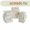 Kosr kszlet DKD Home Decor Fehr Bambusz Kagylk (24 x 24 