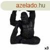 Dekoratv Figura Yoga Gorilla Fekete 15,2 x 31,5 x 26,5 cm (