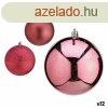 Karcsonyi gmbk kszlet Rzsaszn Manyag 10 x 11 x 10 cm 