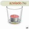 Illatostott Gyertya Tealight Piros bogys gymlcsk (12 eg