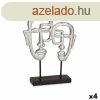 Dekoratv Figura Arc Ezst szn 27 x 32,5 x 10,5 cm (4 egys