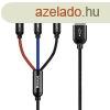 Baseus 3 az 1-ben USB-C / Lightning / Micro-USB kbel, 3A, 1