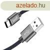 USB-A USB-C kbel Budi 206T/2M 2.4A 2M (fekete)