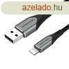 Kbel USB 2.0 Lightning, Vention LABHF 2.4A 1m (szrke)