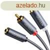 UGREEN AV102 kbel 2x RCA (Cinch) jack 3,5 mm 1m (fekete)