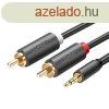 UGREEN AV102 2x RCA (Cinch) jack 3,5 mm-es kbel, 1,5m (feke