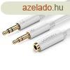 UGREEN AV140 Audio eloszt, AUX fejhallgat mikrofon 3,5 mm-