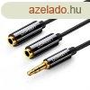 UGREEN AV123 Audi eloszt, AUX jack kbel 3,5 mm, 25cm (fek