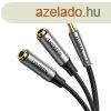 UGREEN AV191 AUX Audio eloszt, 3,5 mm-es jack kbel, 20 cm 