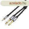 Kbel audio mini jack 3.5mm - 2x 6.5mm Vention BARHG 1.5m (s