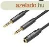 Audio kbel 2x 3.5mm frfi 3.5mm ni Vention BBOBY 0.3m (fek