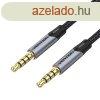 Kbel Audio TRRS 3.5mm mini jakc Vention BAQHF 1m Szrke