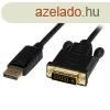 DisplayPort?DVI Adapter Startech DP2DVIMM6BS Fekete 1,8 m MO