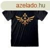 Rvid ujj pl The Legend of Zelda Hyrule Logo Fekete Unise