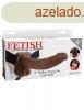  9" Hollow Strap-On with Balls  Brown/Black 