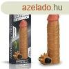  Add 1.5" Vibrating Silicone Extender Brown 