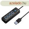 Orico Hub USB 4x USB 3.0, 5 Gbps, 0,15m (fekete)