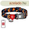 Waudog "Oranges" nylon dog collar with QR code, si