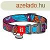 Nylon dog collar with QR code Waudog "Summer" size