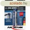 ANSMANN 18650 Li-ion 2600mAh vdett akkumultor USB tltsse