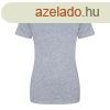 JT100F rvid ujj Ni kereknyak pl Just Ts, Heather Grey-